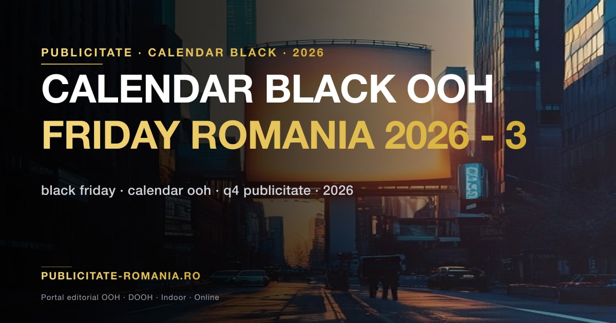 Calendar Black Friday OOH Romania 2026 - planificare campanie pe 3 luni