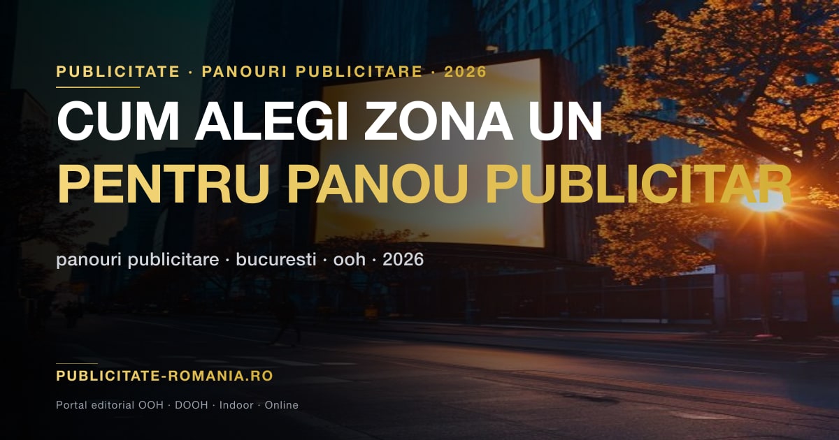Cum alegi zona pentru un panou publicitar in Bucuresti - ghid 2026