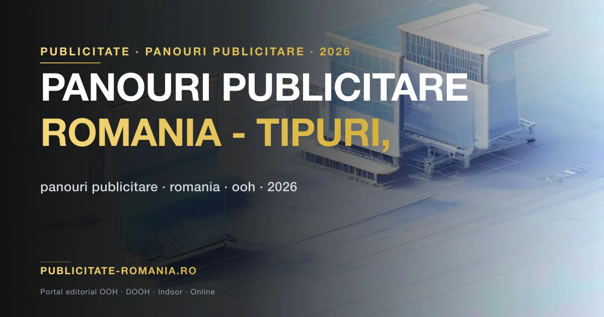 Panouri publicitare Romania tipuri formate si tarife 2026 - imagine ilustrativa